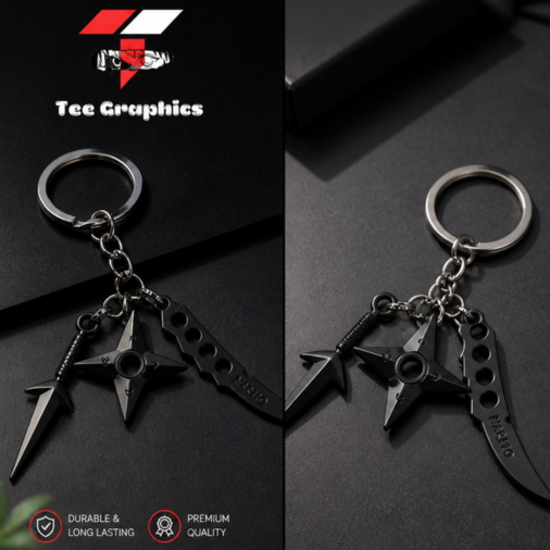 Tee Graphics Premium Anime Ninja Keychain – Stylish Metal Design | Durable & Lightweight